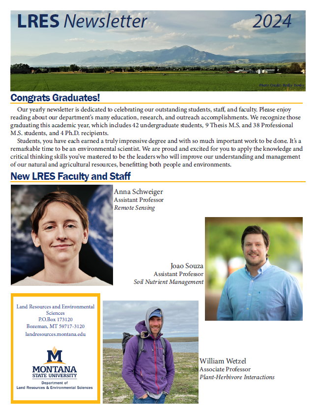 Image of the first page of the 2024 LRES  Annual Newsletter