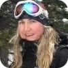 Photograph of Meryl Storb in ski gear