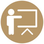 Icon of a presenter in front of a Screen