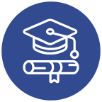Icon of diplomna and graduation cap