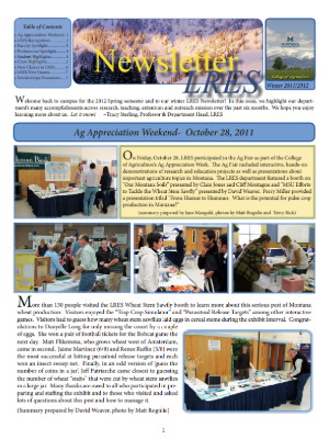 Front page screenshot of LRES Newsletter Fall 2011