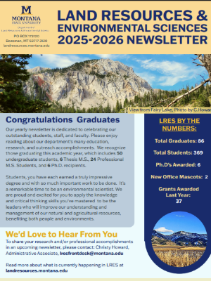 Front page screenshot of LRES Newsletter 2026