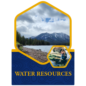 Water Resources Icon featuring Hyalite Reservoir